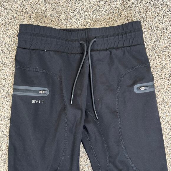 BYLT Elite Men's Jogger Pants Size Small Black Zip Pockets Drawstring Gym - Picture 4 of 9